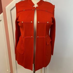 Misook Orange knit jacket 0X